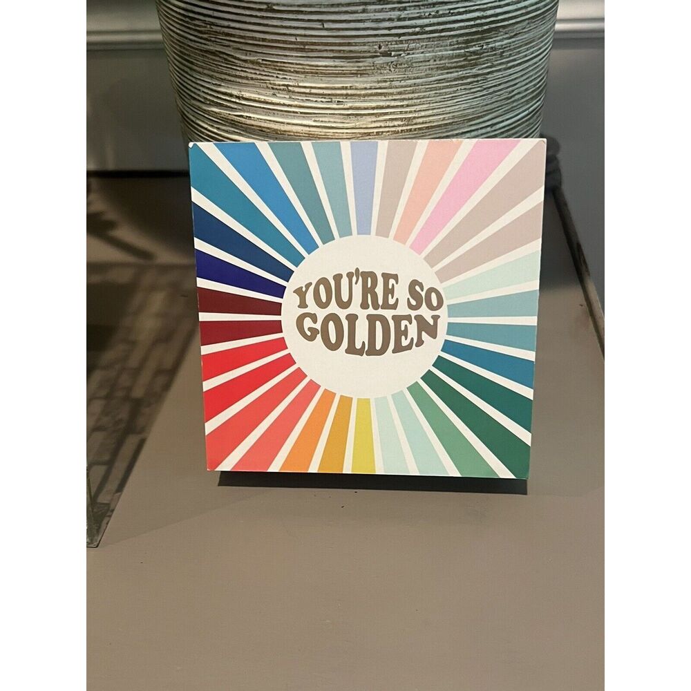 YOUβRE SO GOLDEN Wooden Rainbow College Dorm Room Decor Shelf Wall Frame